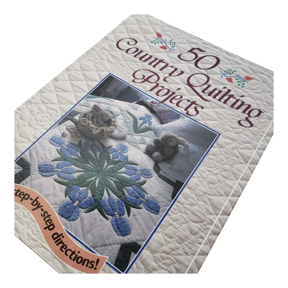 50 Country Quilting Projects Hardcover Book Step-by-Step Patterns